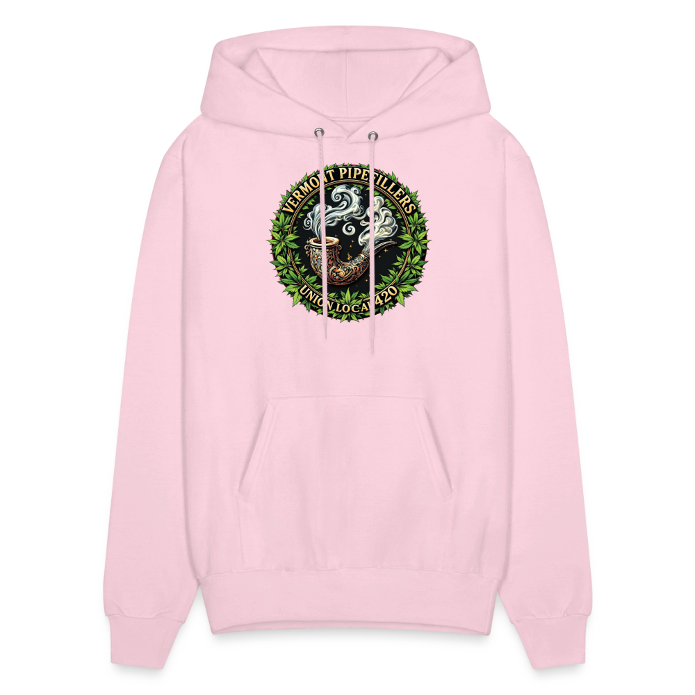 VERMONT PIPEFILLERS LOCAL 420 Men's Hoodie - pale pink