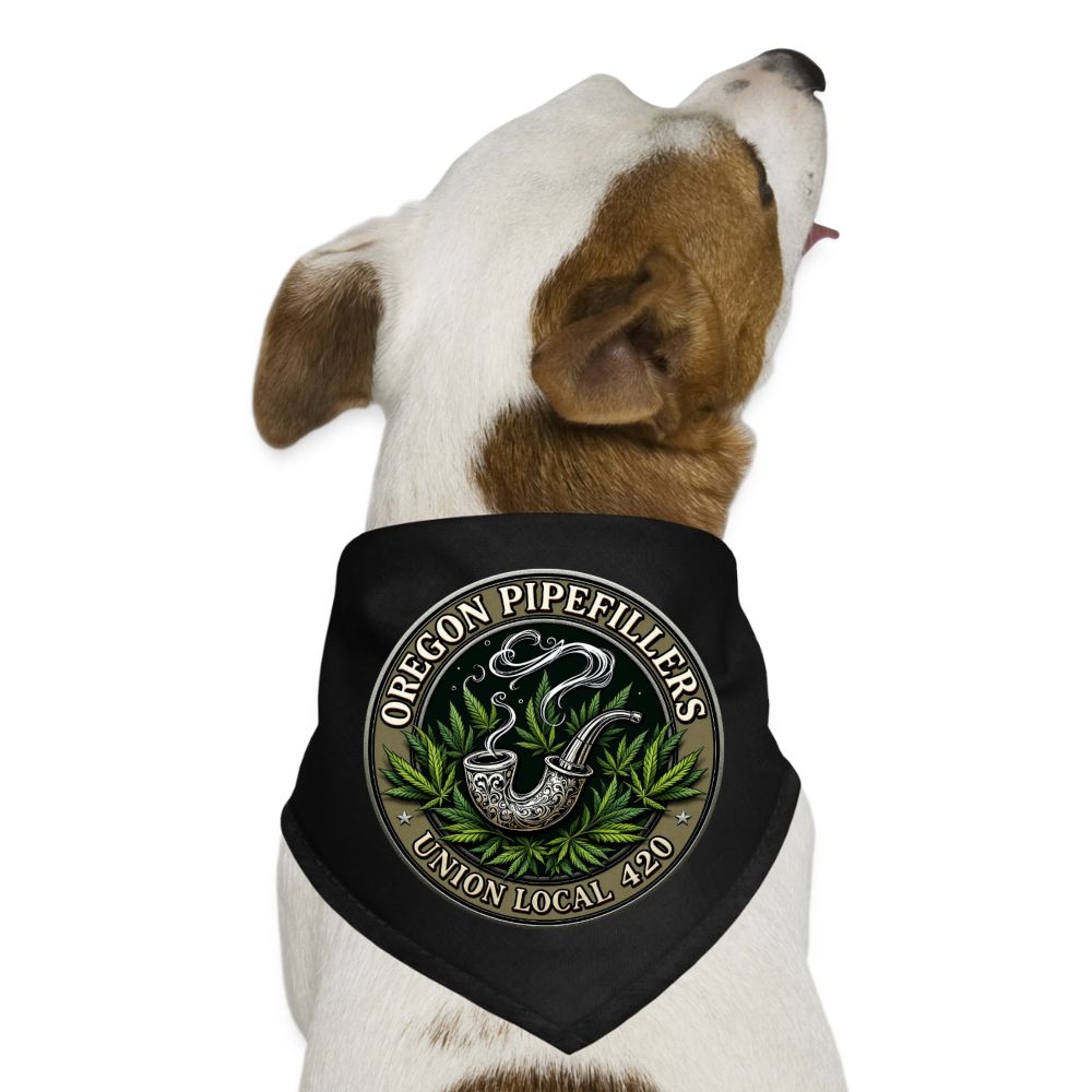 OREGON PIPEFILLERS UNION LOCAL 420 Dog Bandana - black