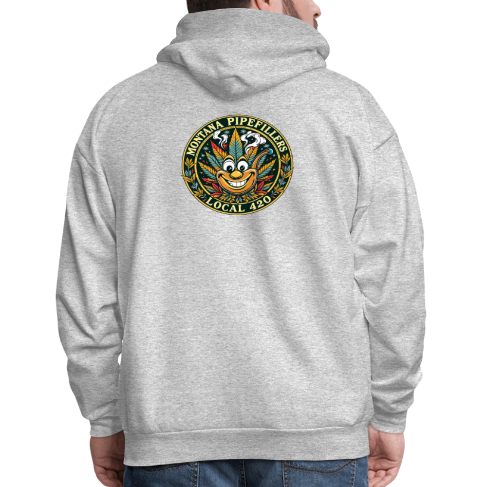 MONTANA PIPEFILLERS LOCAL 420 F/B DESIGN Men's Hoodie - heather gray