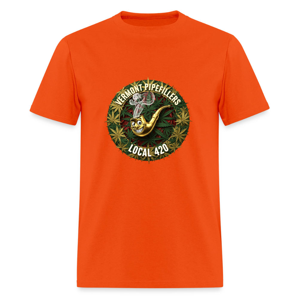 VERMONT PIPEFILLERS LOCAL 420 Men's T-Shirt - orange