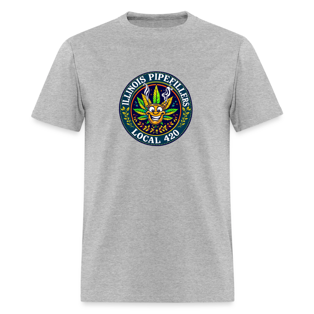 ILLINOIS PIPEFILLERS LOCAL 420 F/B DESIGN Men's T-Shirt - heather gray