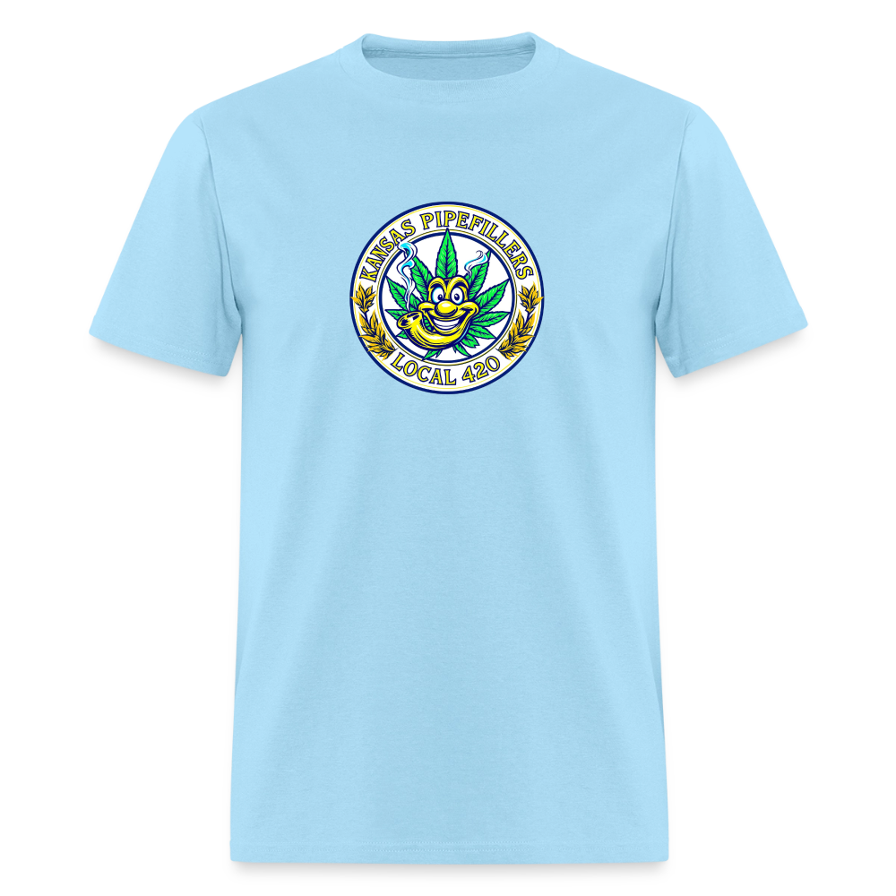 KANSAS PIPEFILLERS LOCAL 420 F/B DESIGNS Men's T-Shirt - powder blue