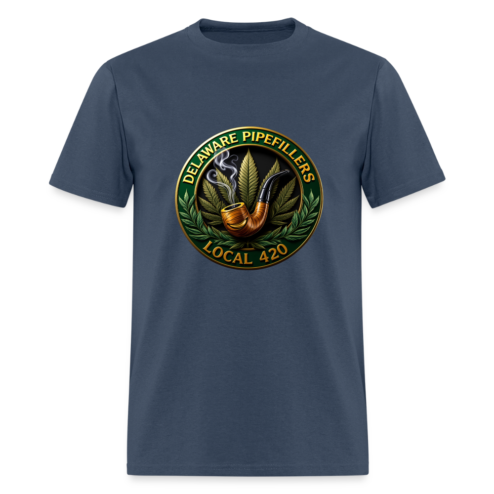 DELAWARE  PIPEFILLERS LOCAL 420 Men's T-Shirt -  blue dusk
