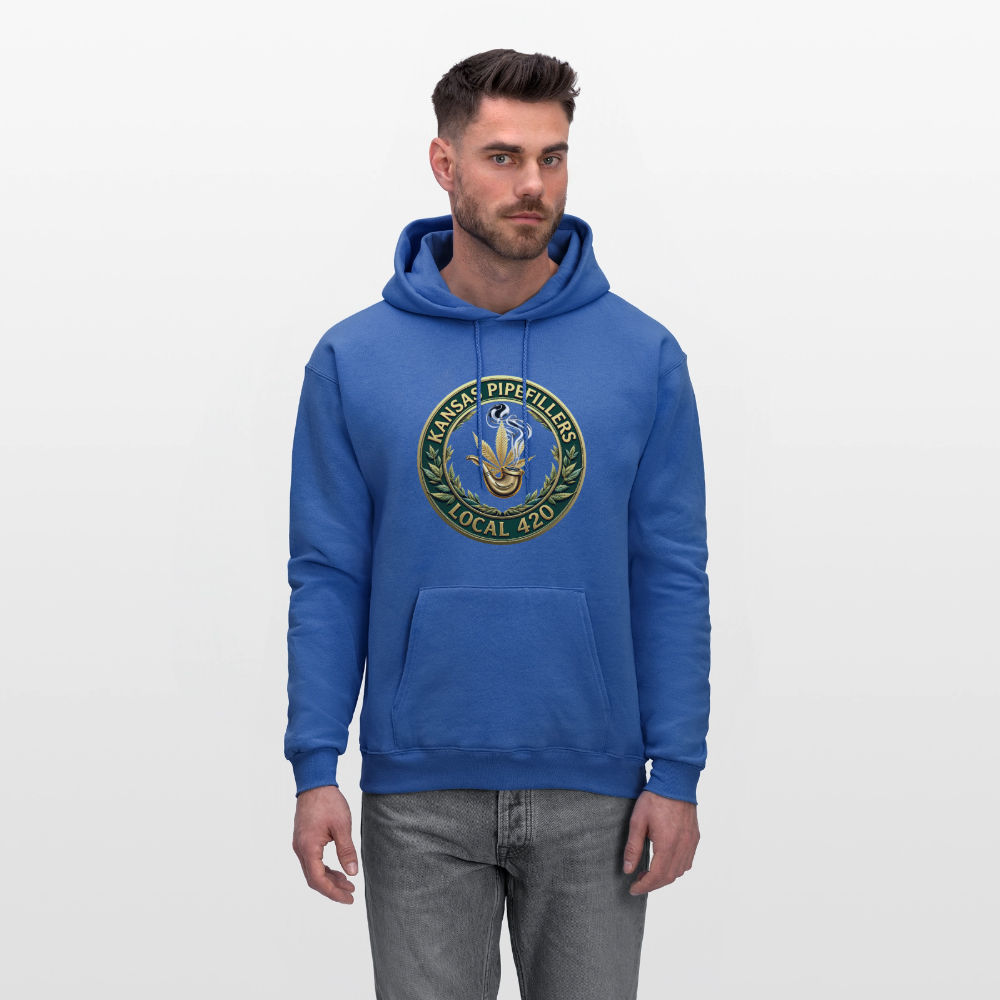 KANSAS PIPEFILLERS LOCAL 420 F/B DESIGNS Men's Hoodie - royal blue