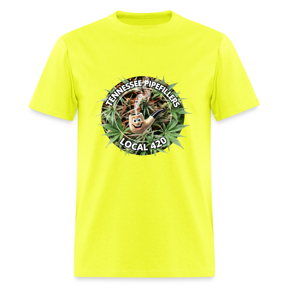 TENNESSEE PIPEFILLERS LOCAL 420 Men's T-Shirt - safety green