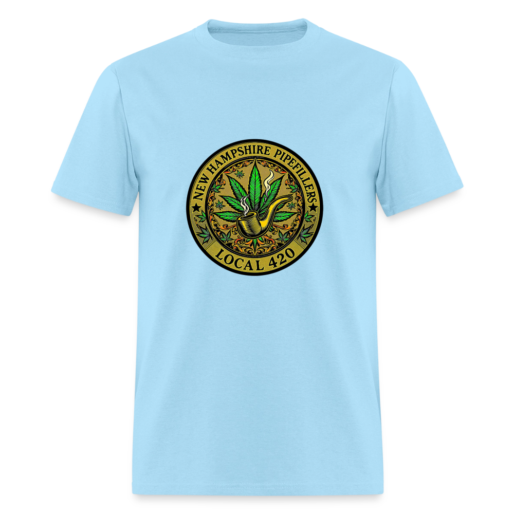 NEW HAMSHIRE PIPEFILLERS LOCAL 420 Men's T-Shirt - powder blue