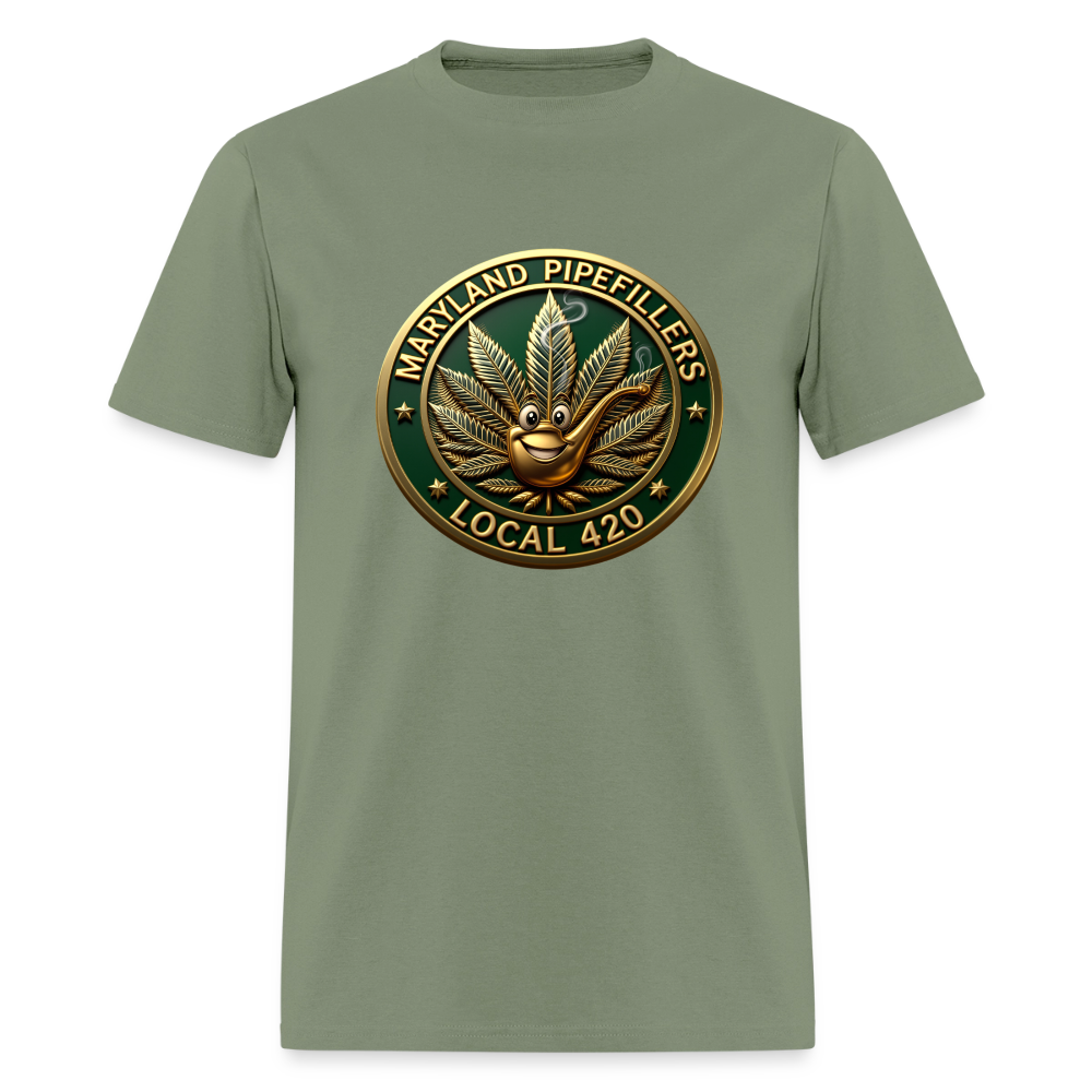 MARYLAND PIPEFILLERS LOCAL 420 Men's T-Shirt - military green