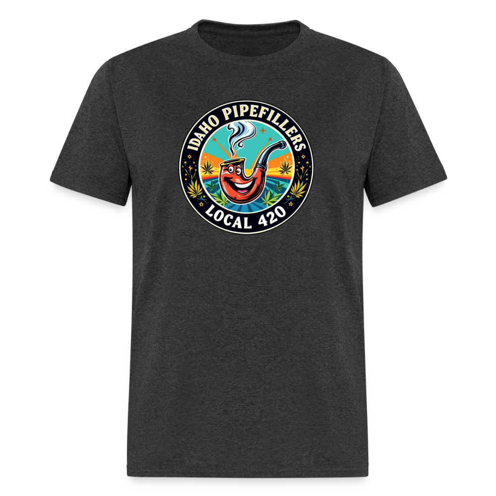 IDAHO PIPEFILLERS LOCAL 420 F/B DESIGN Men's T-Shirt - heather black
