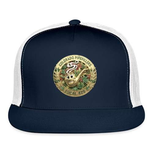 COLORADO PIPEFILLERS LOCAL 420 Trucker Hat - navy/white