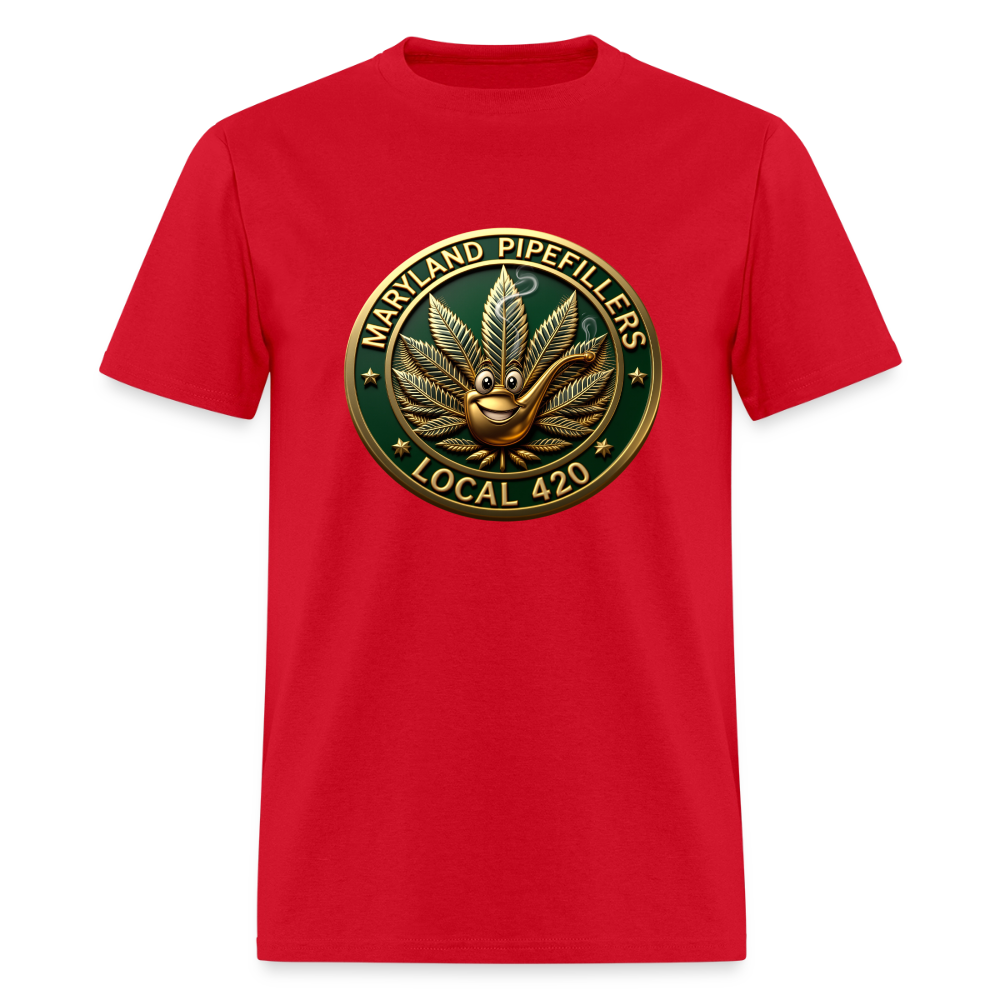 MARYLAND PIPEFILLERS LOCAL 420 Men's T-Shirt - red