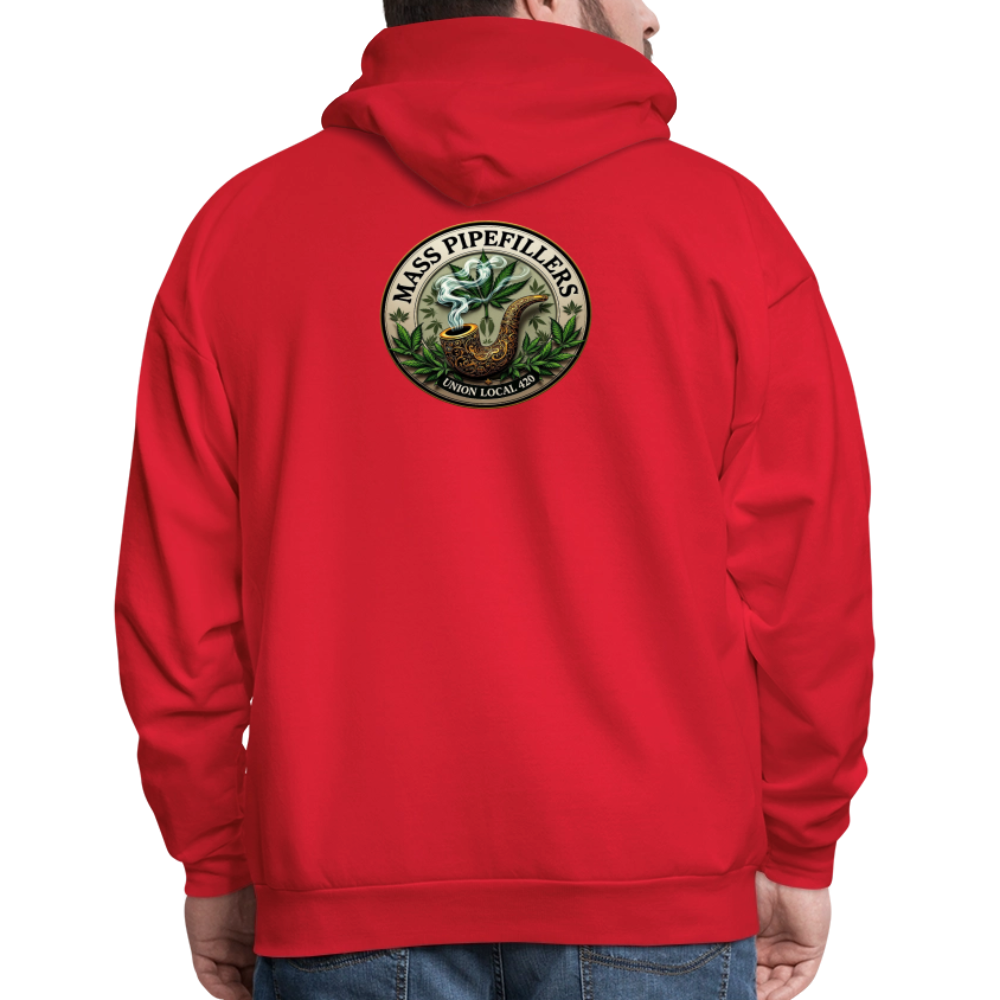 MASS PIPEFILLERS LOCAL 420 2 EMBLEM Men's Hoodie - red