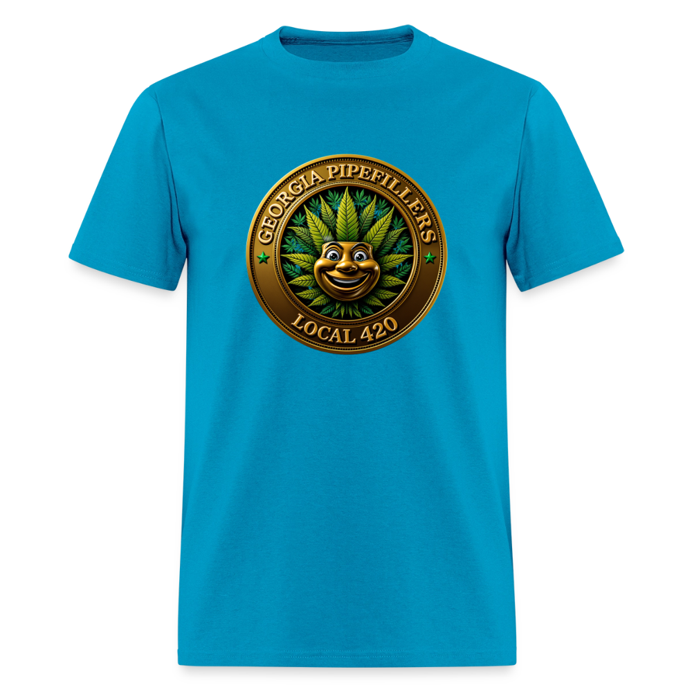 GEORGIA PIPEFILLERS LOCAL 420 Men's T-Shirt - turquoise
