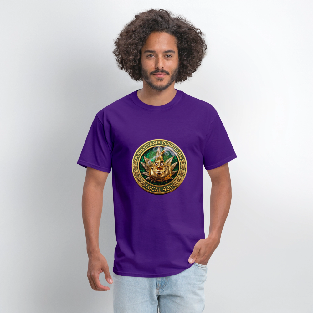 PENNSYLVANIA  PIPEFILLERS LOCAL 420 Men's T-Shirt - purple