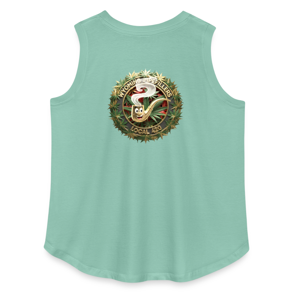 WYOMING PIPEFILLERS LOCAL 420 F/B DESIGN Women's Curvy Relaxed Tank Top - saltwater