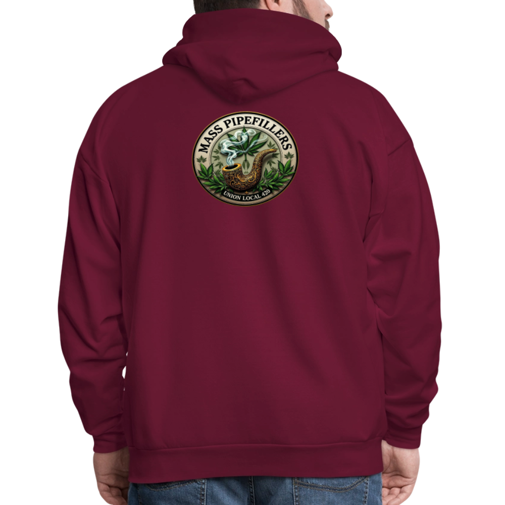 MASS PIPEFILLERS LOCAL 420 2 EMBLEM Men's Hoodie - burgundy