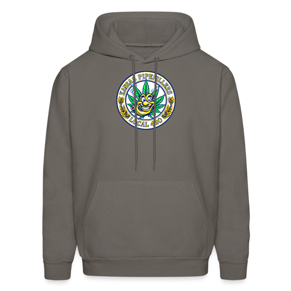 KANSAS PIPEFILLERS LOCAL 420 F/B DESIGNS  Men's Hoodie - asphalt gray