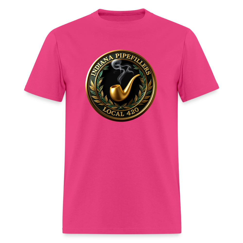 INDIANA PIPEFILLERS LOCAL 420 F/B DESIGN Men's T-Shirt - fuchsia