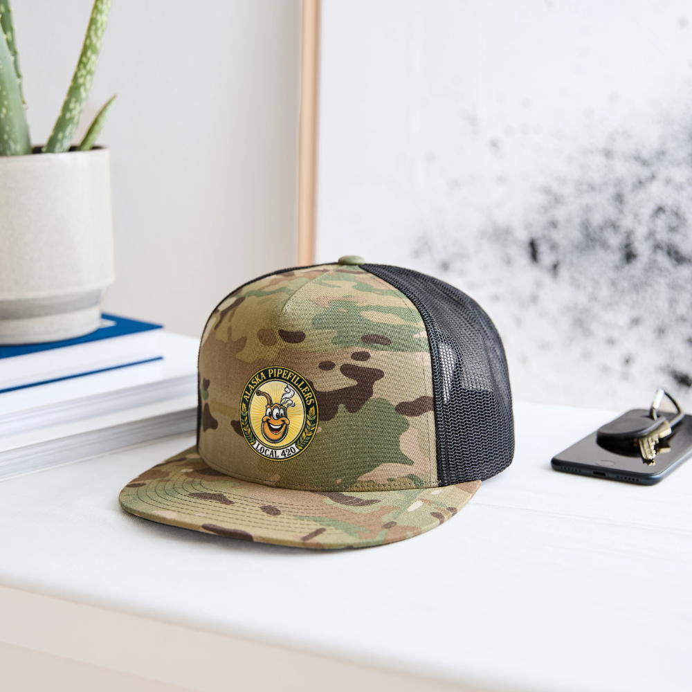 ALASKA PIPEFILLERS LOCAL 420 CAMO Trucker Hat - MultiCam\black