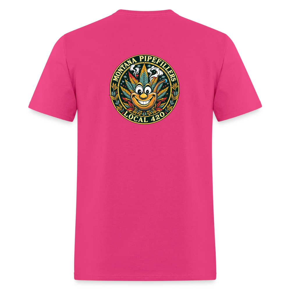 MONTANA PIPEFILLERS LOCAL 420 F/B DESIGN Men's T-Shirt - fuchsia