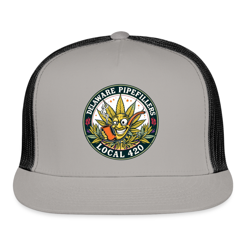 DELAWARE  PIPEFILLERD LOCAL 420 Trucker Hat - gray/black