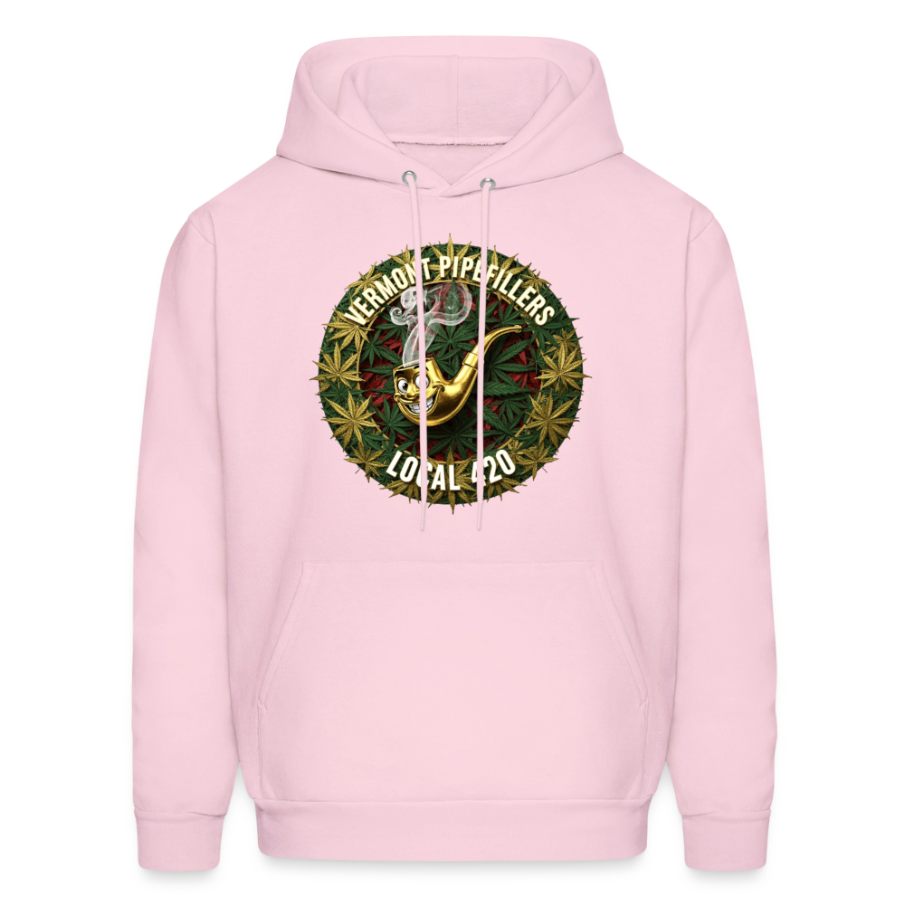 VERMONT PIPEFILLERS LOCAL 420 Men's Hoodie - pale pink