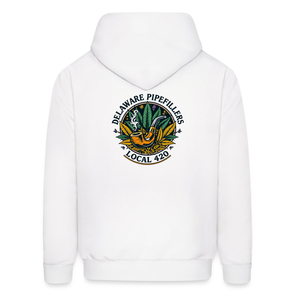 DELAWARE PIPEFILLERS LOCAL 420 F/B DESIGN Men's Hoodie - white