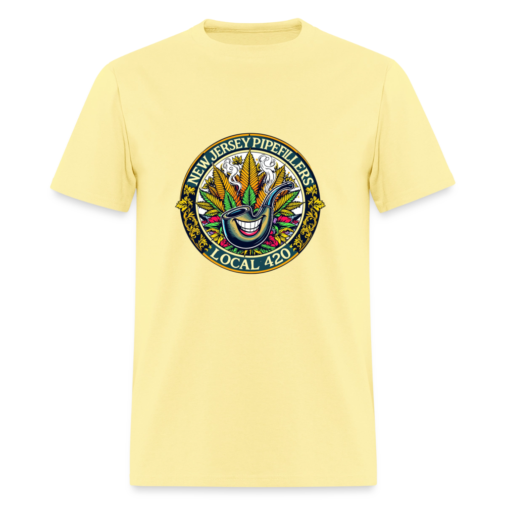 NEW JERSEY PIPEFILLERS LOCAL 420  Men's T-Shirt - cornsilk