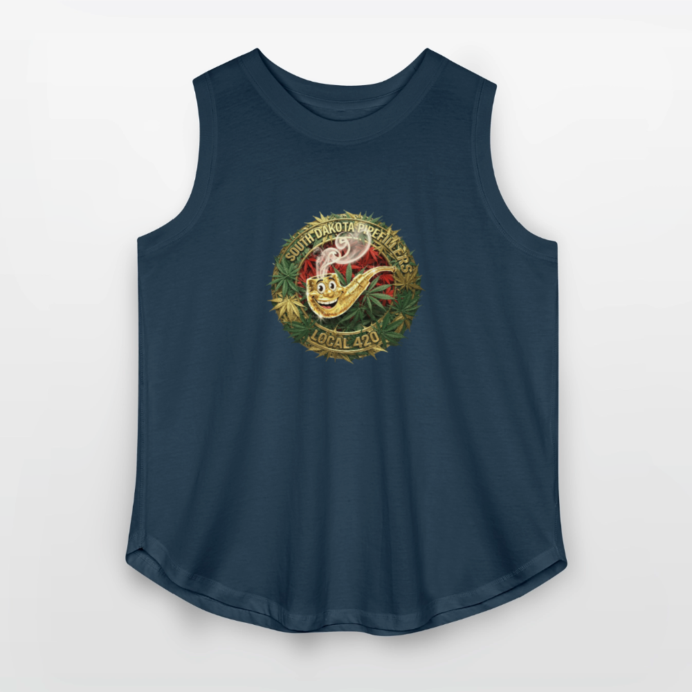 SOUTH DAKOTA PIPEFILLERS LOCAL 420  F/B DESIGN Women's Curvy Relaxed Tank Top - denim