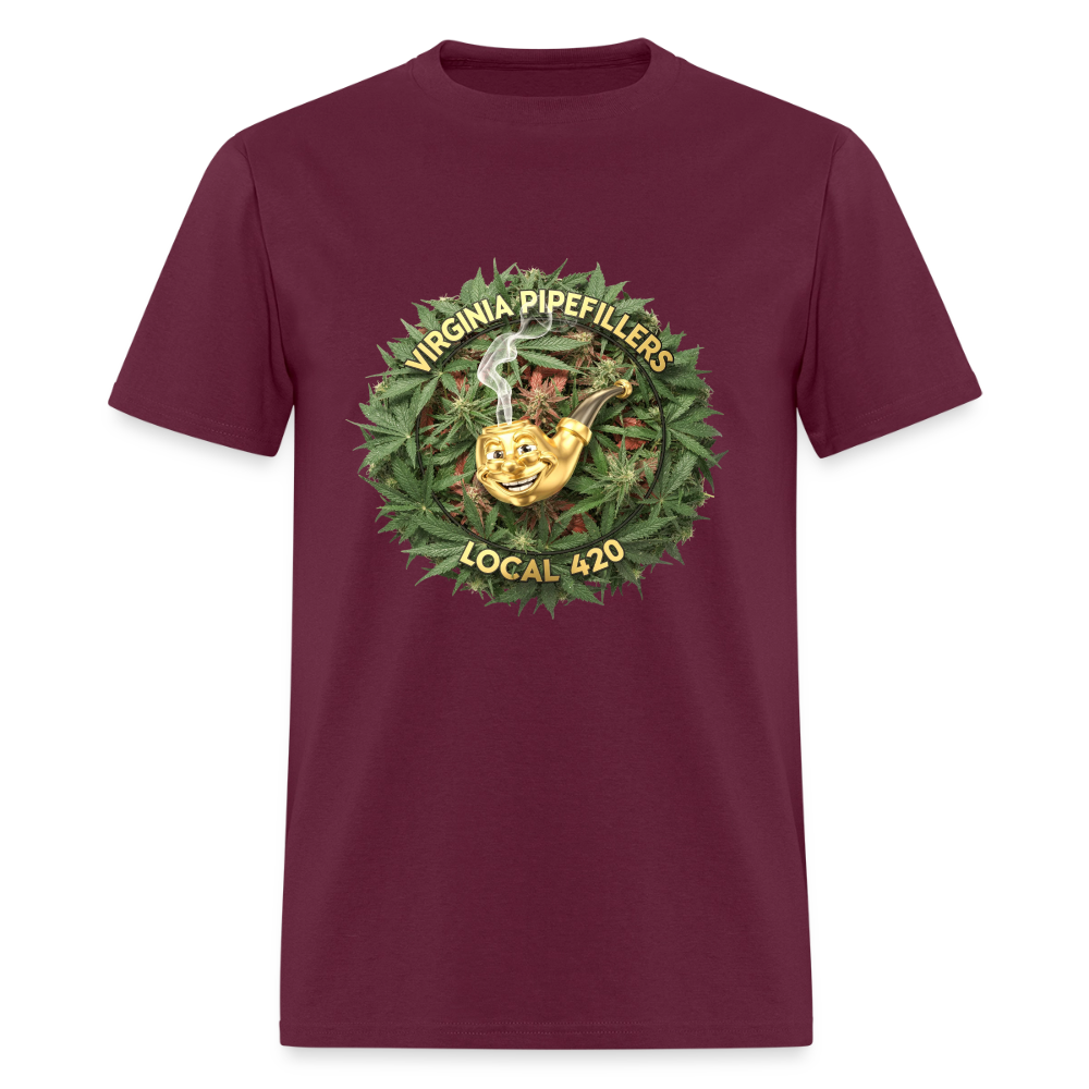 VIRGINIA PIPEFILLERS LOCAL 420 Men's T-Shirt - burgundy