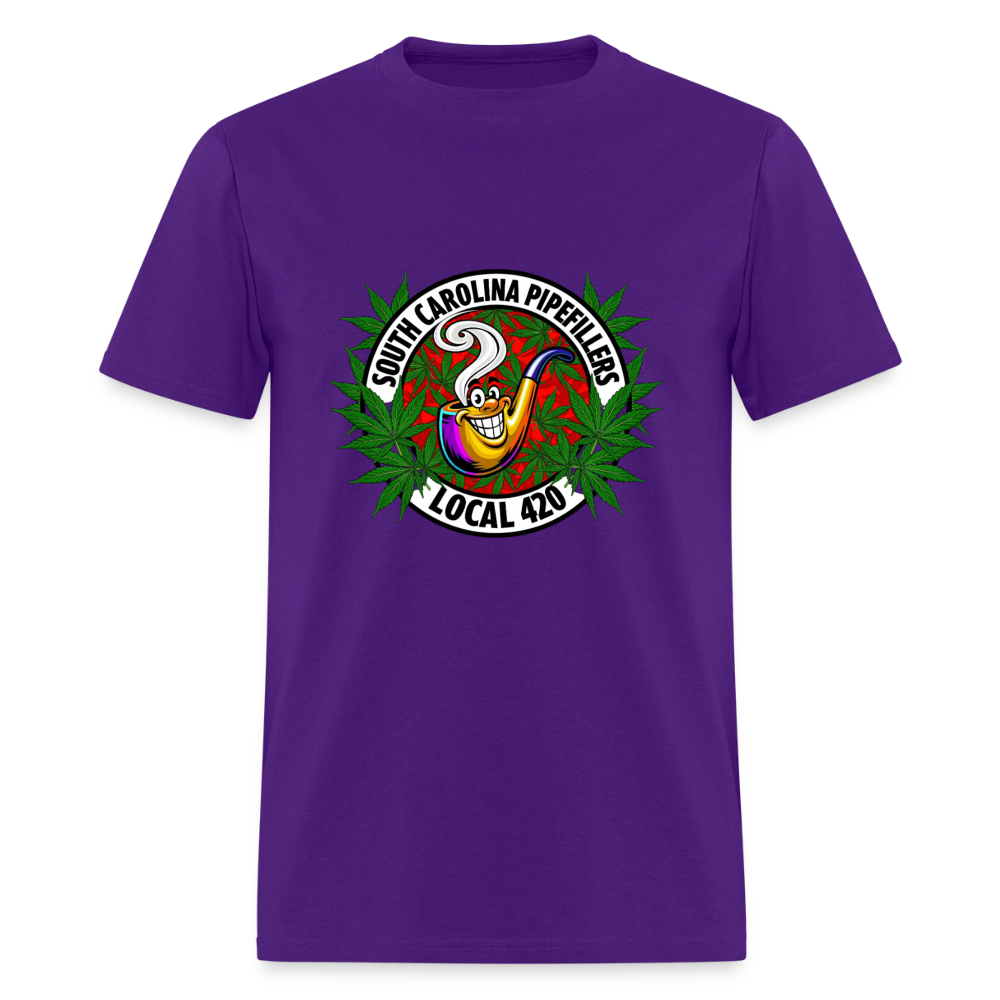 SOUTH CAROLINA PIPEFILLERS LOCAL 420 F/B DESIGN Men's T-Shirt - purple