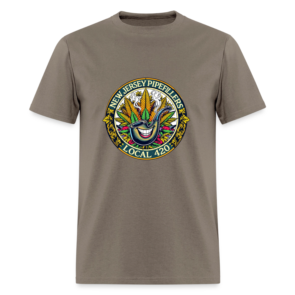 NEW JERSEY PIPEFILLERS LOCAL 420  Men's T-Shirt - safari