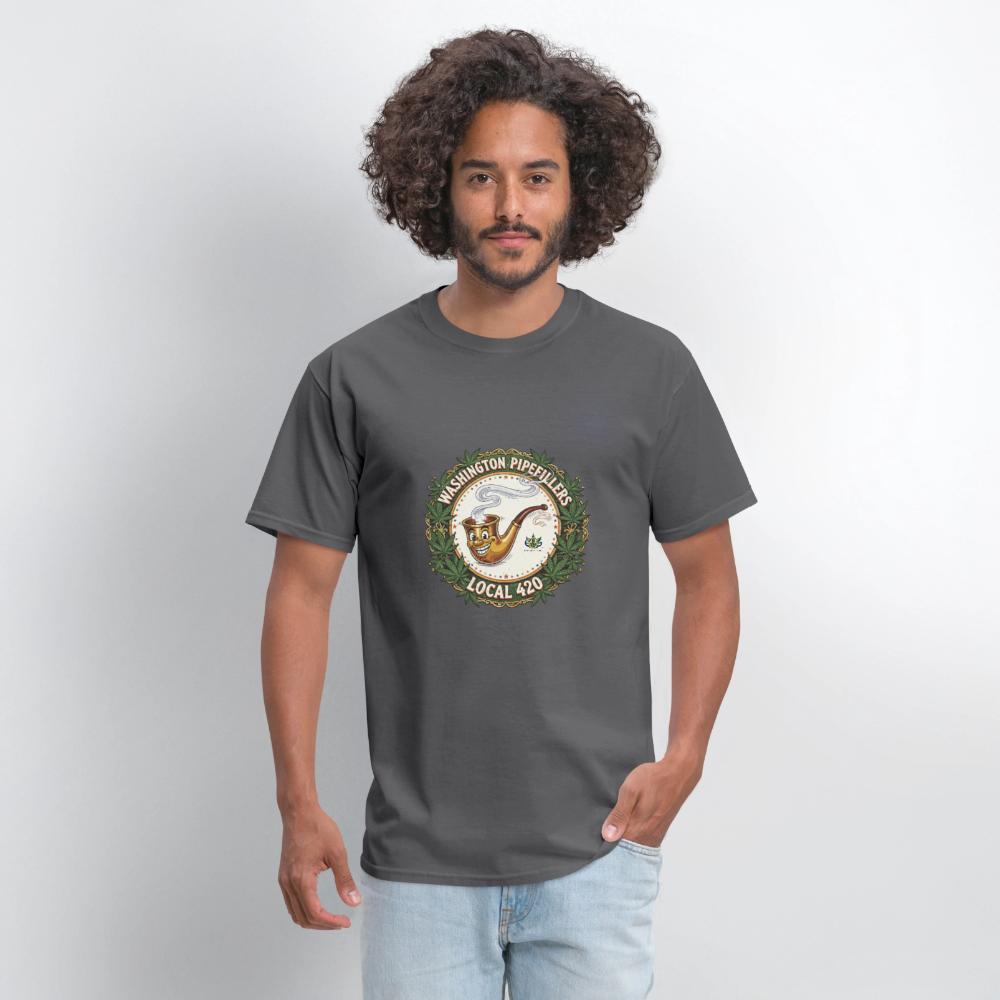 WASHINGTON PIPEFILLERS LOCAL 420 Men's T-Shirt - charcoal