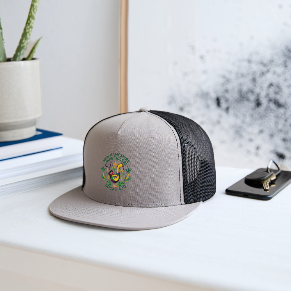 NEW HAMPSHIRE PIPEFILLERS LOCAL 420 Trucker Hat - gray/black