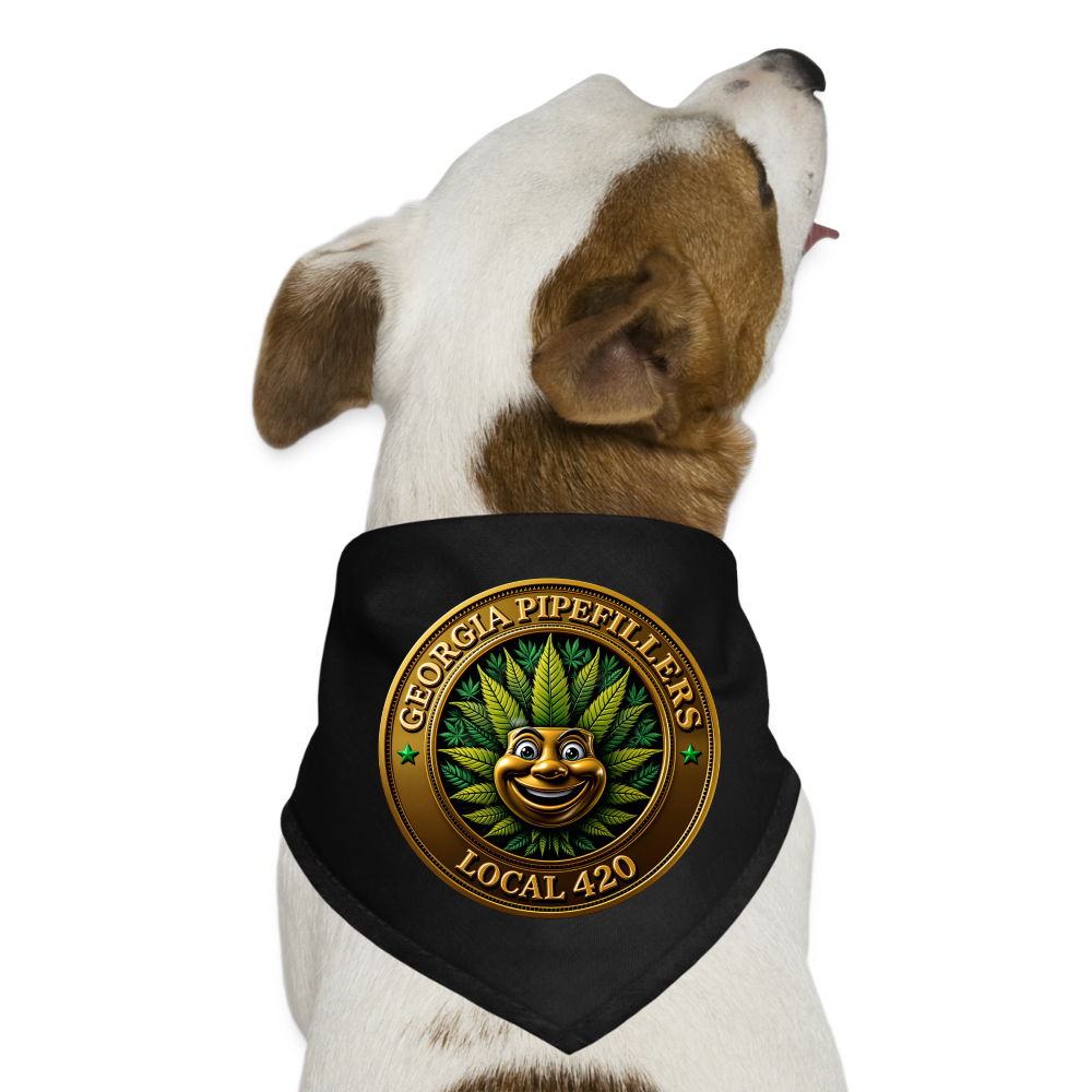 GEORGIA PIPEFILLERS LOCAL 420 Dog Bandana - black