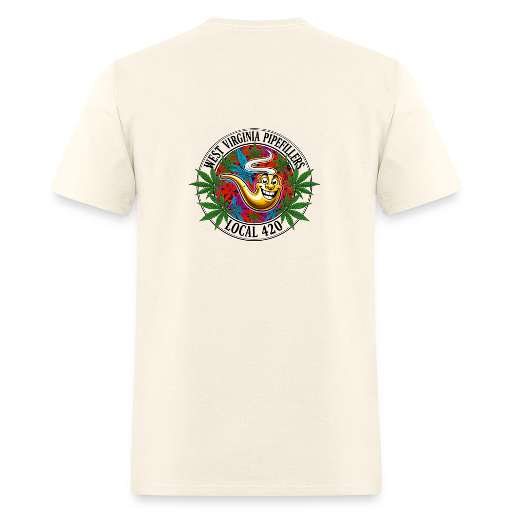 WEST VIRGINIA PIPEFILLERS LOCAL 420 F/B DESIGN Men's T-Shirt - sweet cream heather