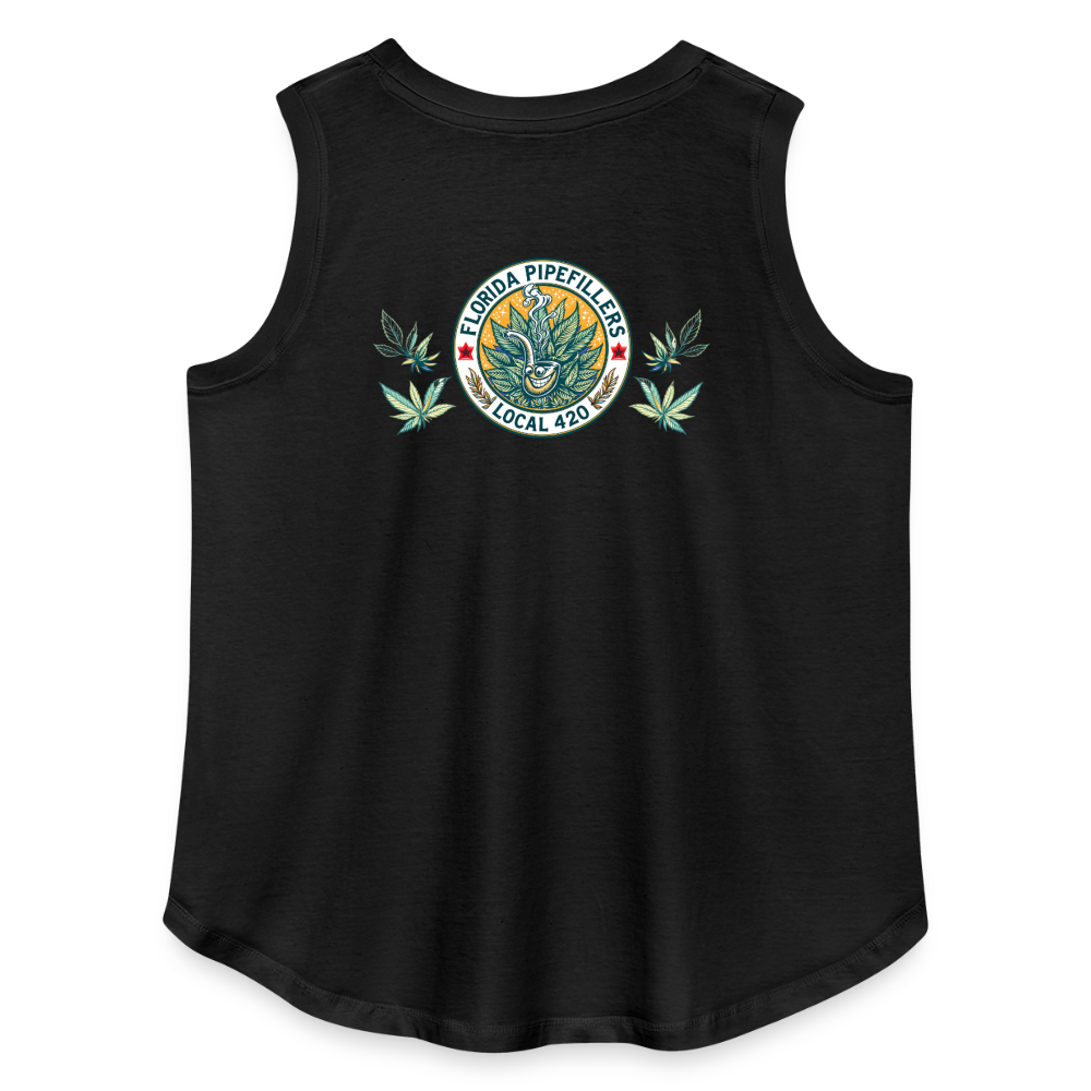 FLORIDA PIPEFILLERS LOCAL 420 F/B DESIGN Women's Curvy Relaxed Tank Top - black
