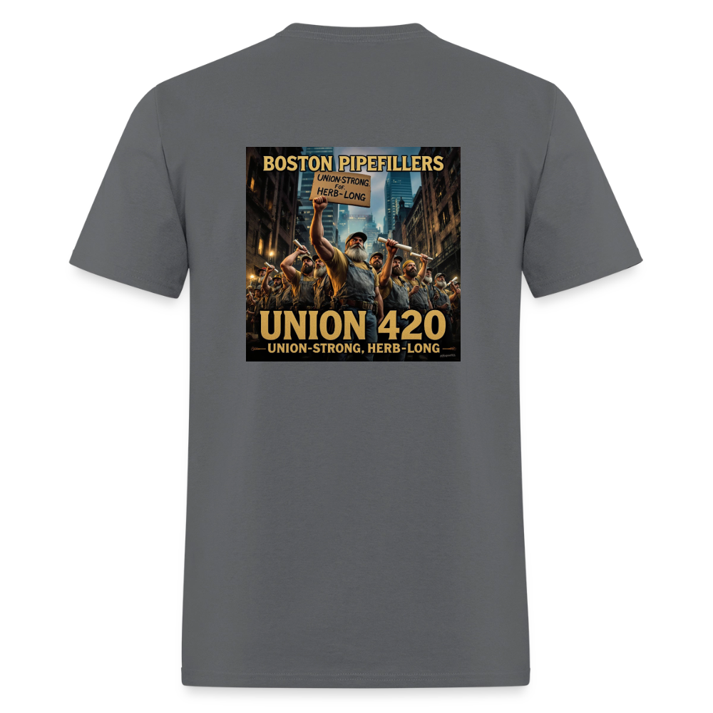 NEW ENGLAND PIPEFILLERS UNION 420 Men's T-Shirt - charcoal