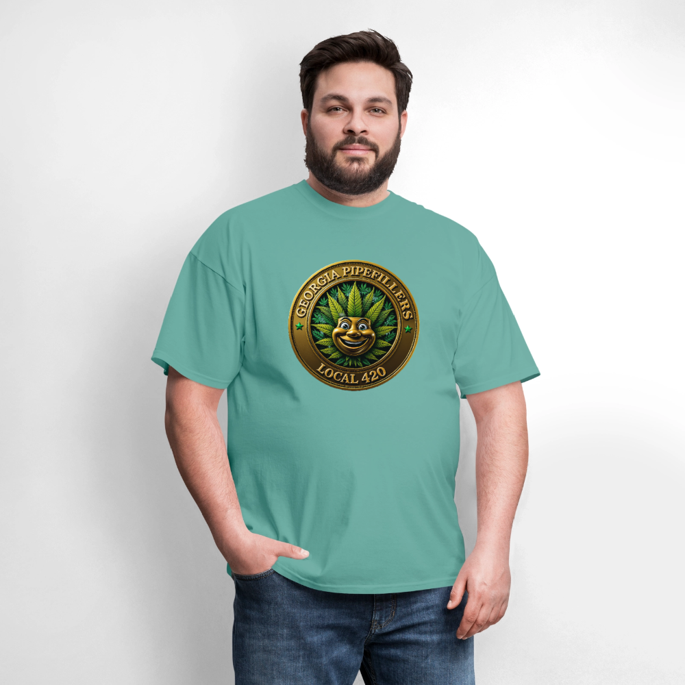 GEORGIA PIPEFILLERS LOCAL 420 Men's T-Shirt - aquatic