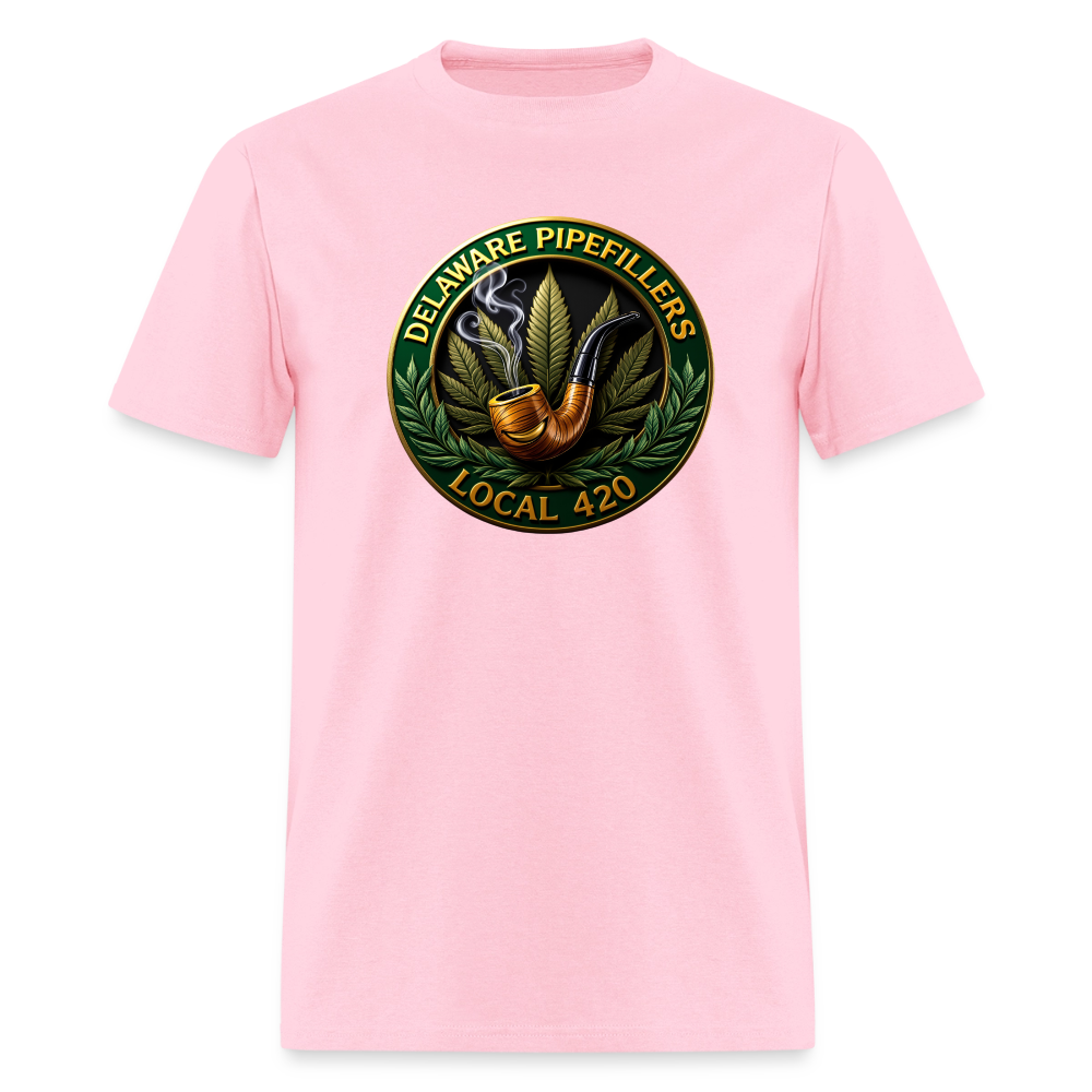 DELAWARE  PIPEFILLERS LOCAL 420 F/B DESIGN Men's T-Shirt - pink