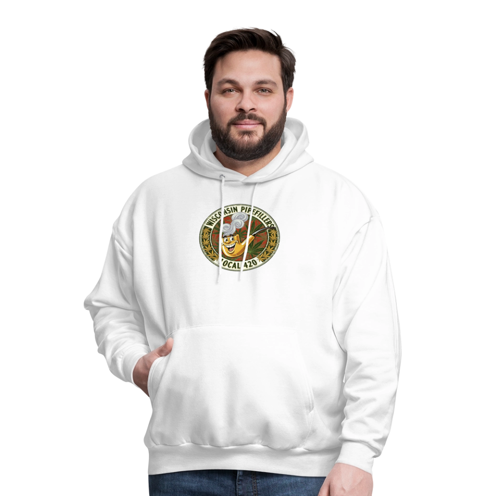 WISCONSIN PIPEFILLERS LOCL 420 F/B DESIGN Men's Hoodie - white