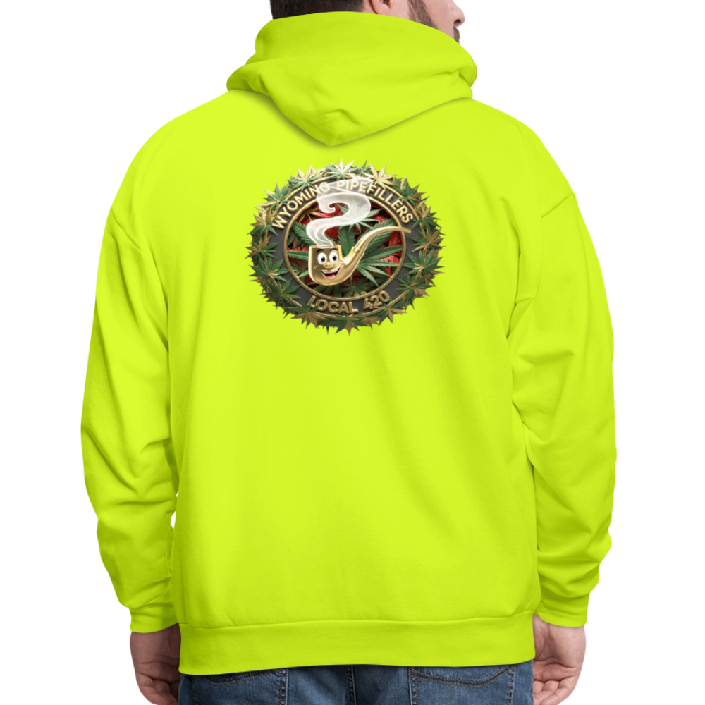 WYOMING PIPEFILLERS LOCAL 420 F/B DESIGN Men's Hoodie - safety green