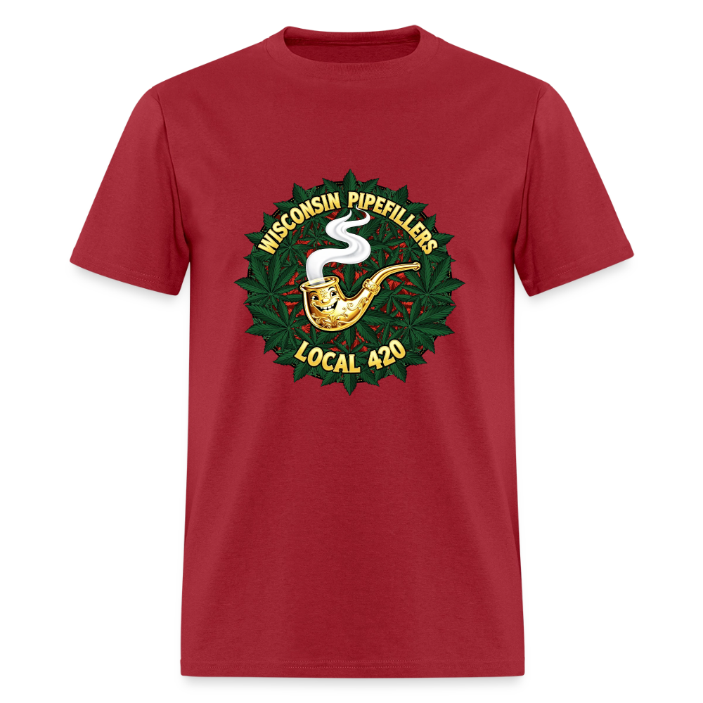 WISCONSIN PIPEFILLERS LOCAL 420 Men's T-Shirt - true red
