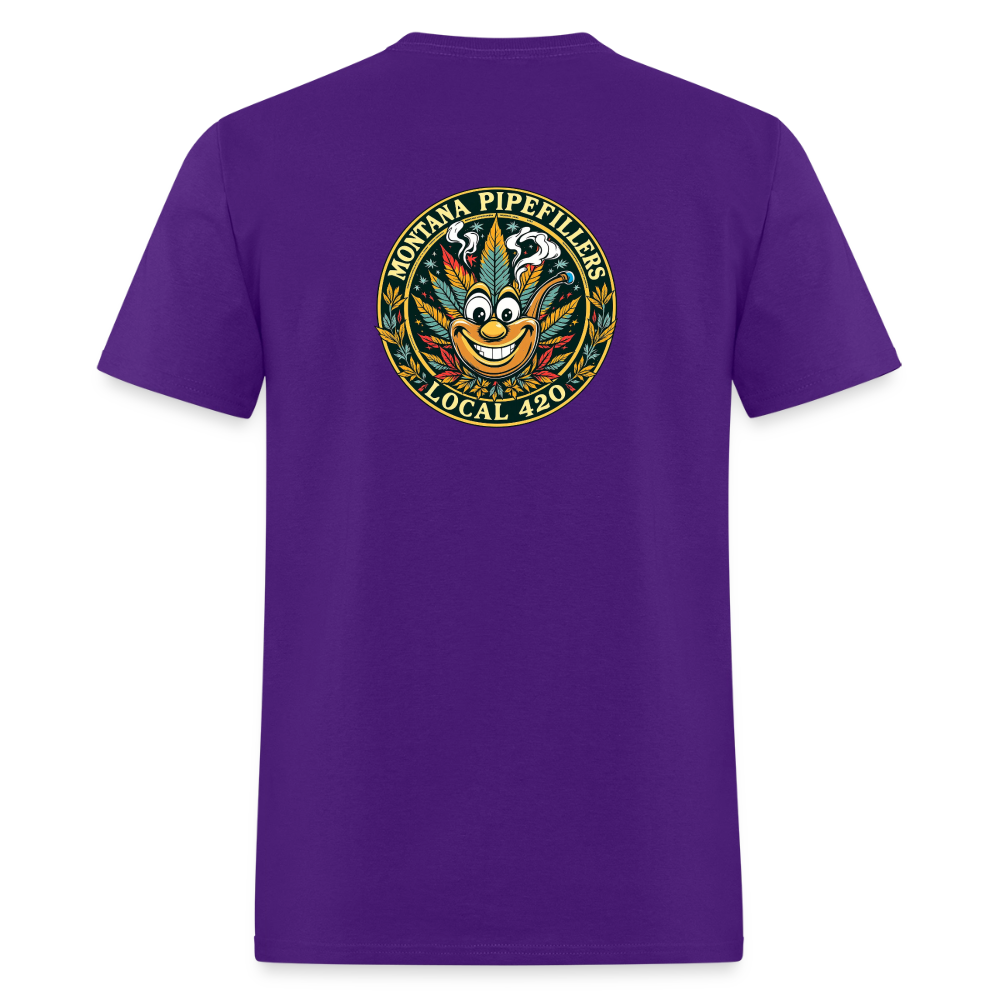 MONTANA PIPEFILLERS LOCAL 420 F/B DESIGN Men's T-Shirt - purple