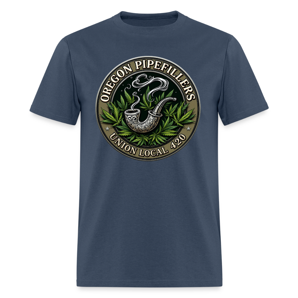 OREGON PIPEFILLERS LOCAL 420 Men's T-Shirt -  blue dusk