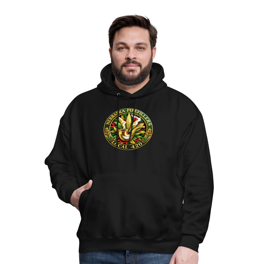 NEBRASKA PIPEFILLERS LOCAL 420 Men's Hoodie - black