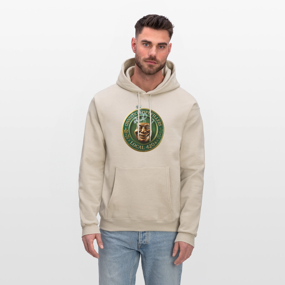 CONNECTICUT PIPEFILLERS LOCAL 420 F/B DESIGN Men's  Hoodie - Sand