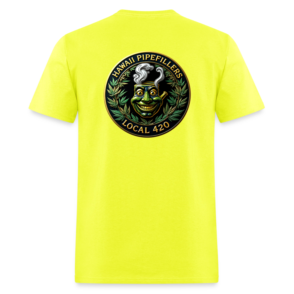HAWAII PIPEFILLERS LOCAL 420 F/B DESIGN  Men's T-Shirt - safety green