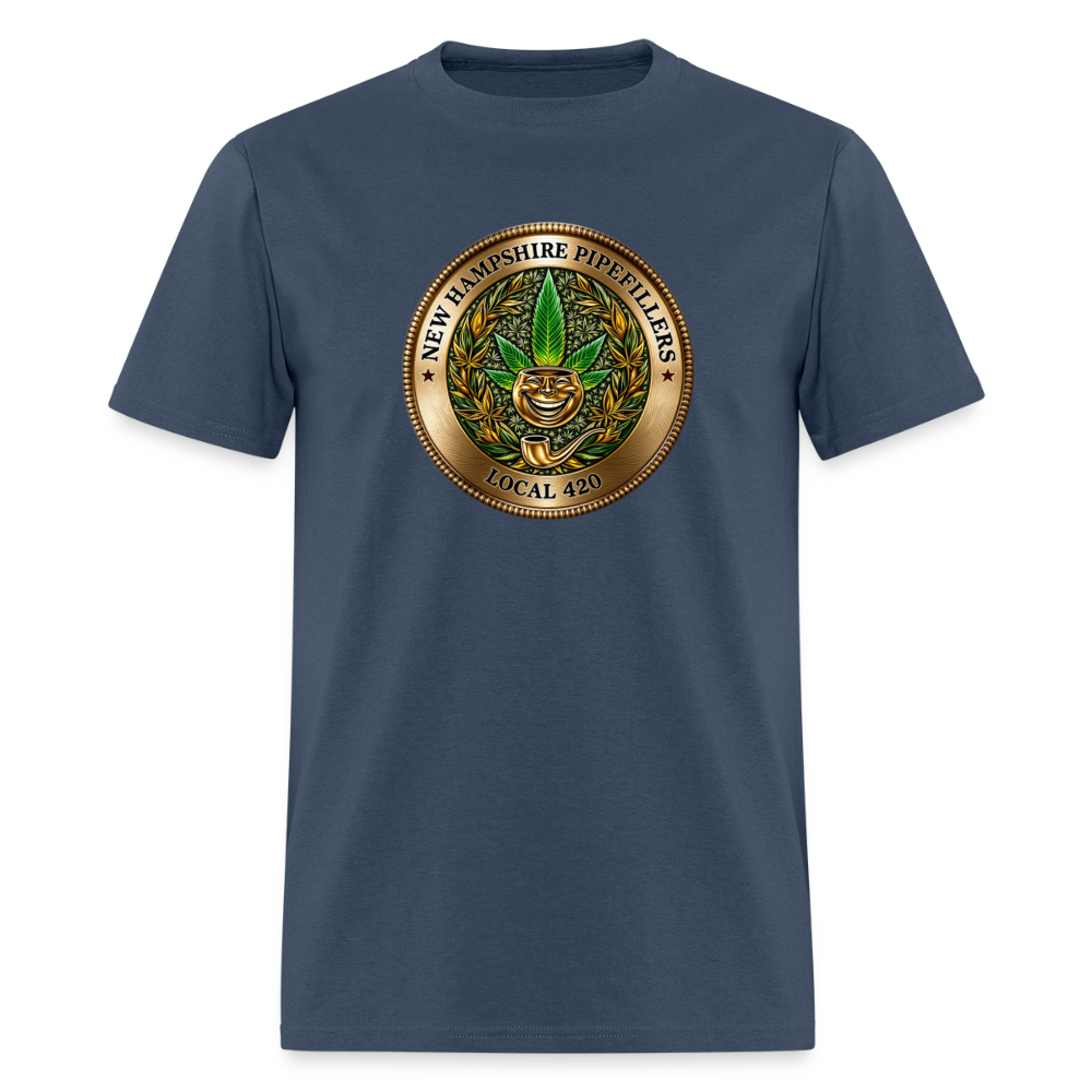 NEW HAMPSHIRE PIPEFILLERS UNION LOCAL 420 Men's T-Shirt -  blue dusk