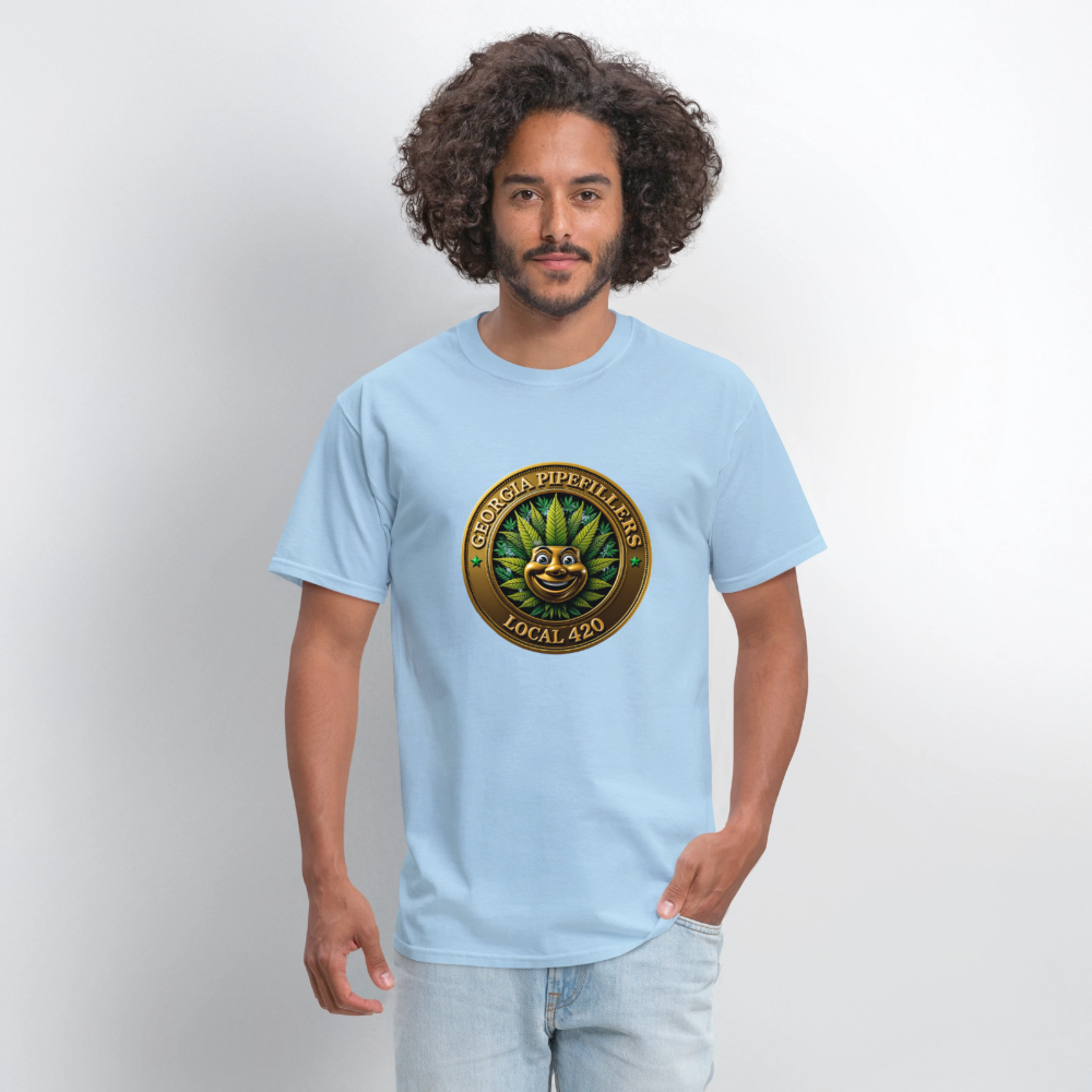 GEORGIA PIPEFILLERS LOCAL 420 Men's T-Shirt - powder blue