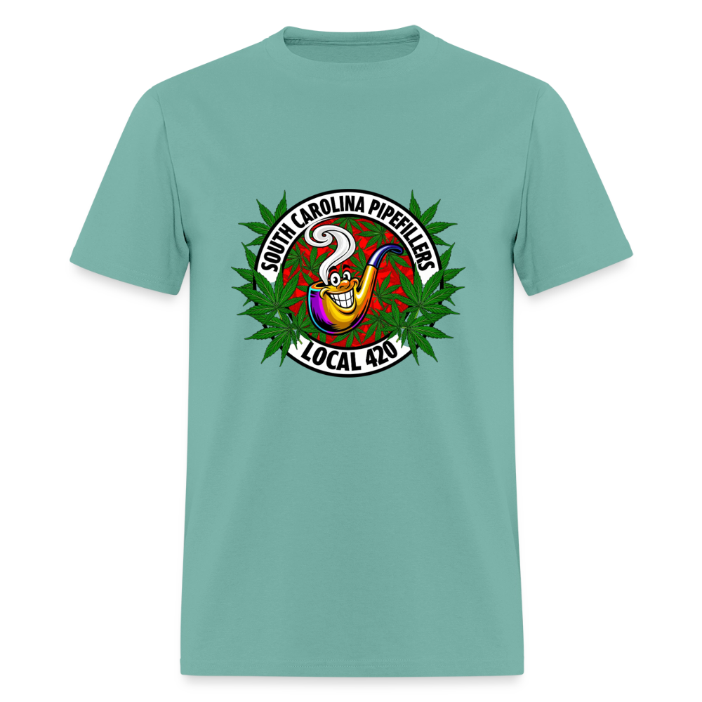 SOUTH CAROLINA PIPEFILLERS LOCAL 420 F/B DESIGN Men's T-Shirt - aquatic